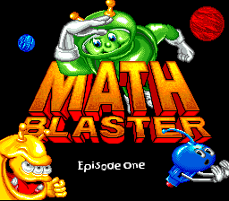 Math Blaster - Episode One (USA) Title Screen